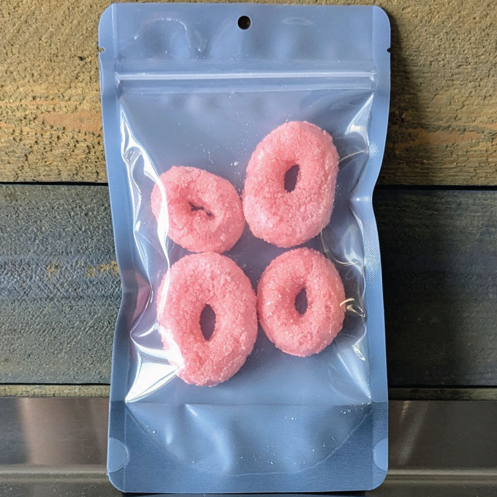 4 freeze dried watermelon gummy rings