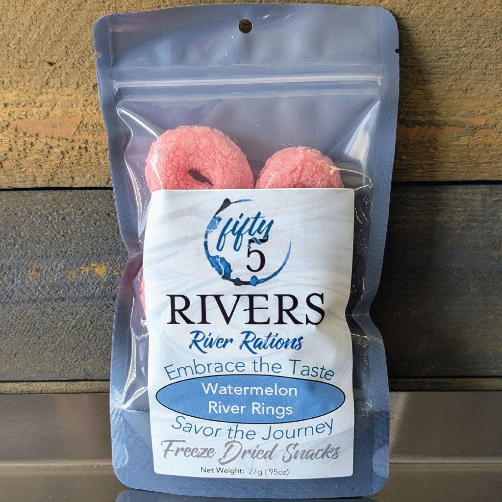 Freeze dried watermelon gummy rings