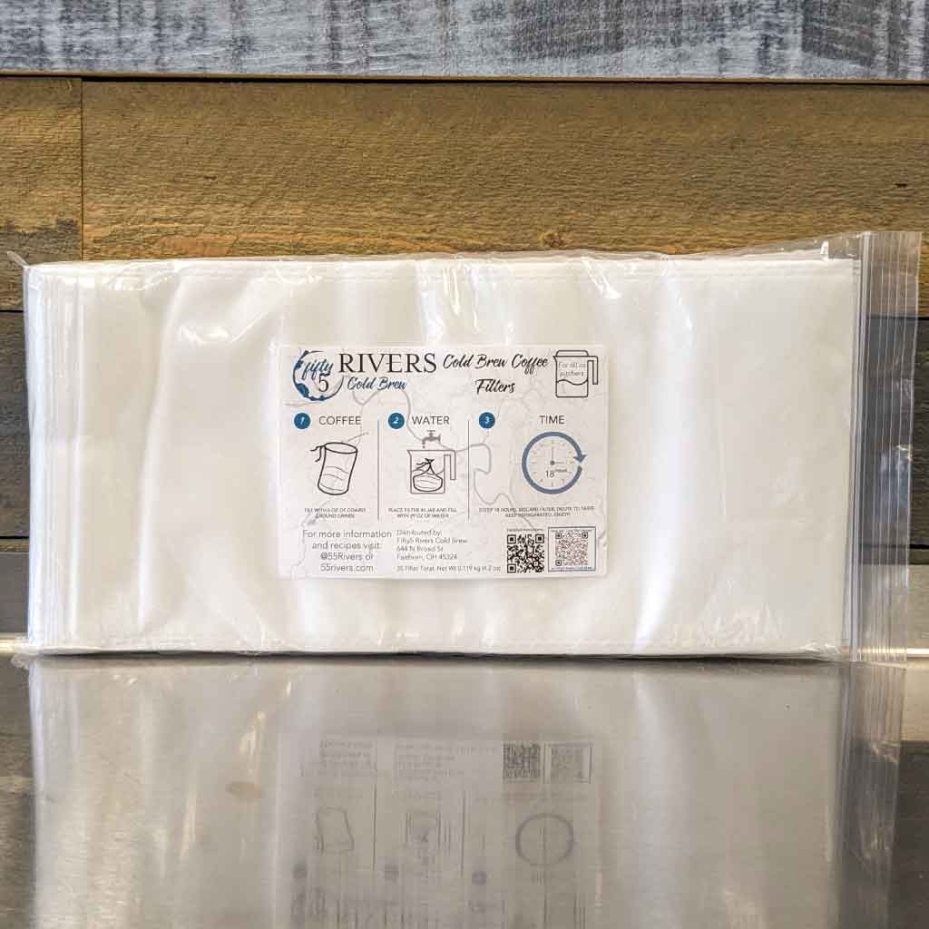 A pack of 35 cold brew coffee filters to use in our cold brew jars.